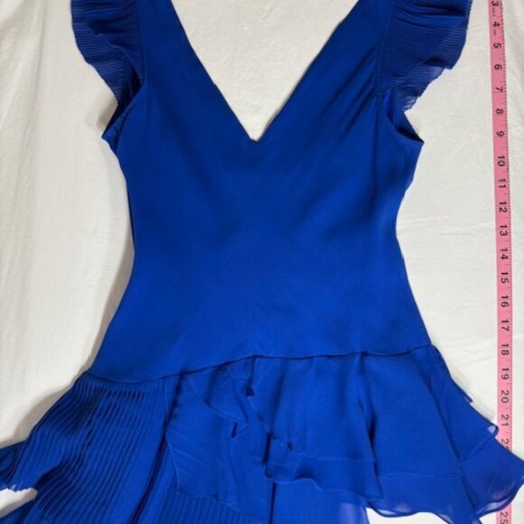 BCBG - Max Azria COLLECTION - Royal Blue Silk Blouse - Picture 10 of 12